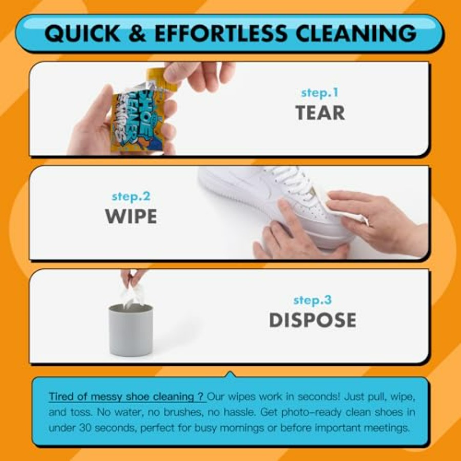 Shoe Cleaner Wipes, Shoe Clean - Sneaker Care Cleaner avis et prix