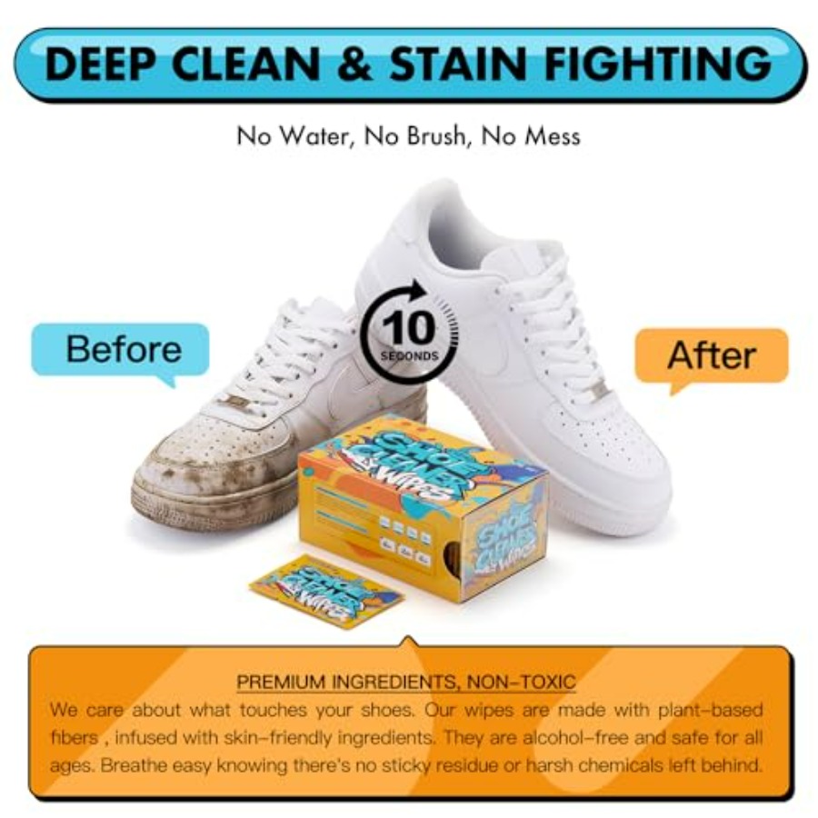 Shoe Cleaner Wipes, Shoe Clean - Sneaker Care Cleaner avis et prix