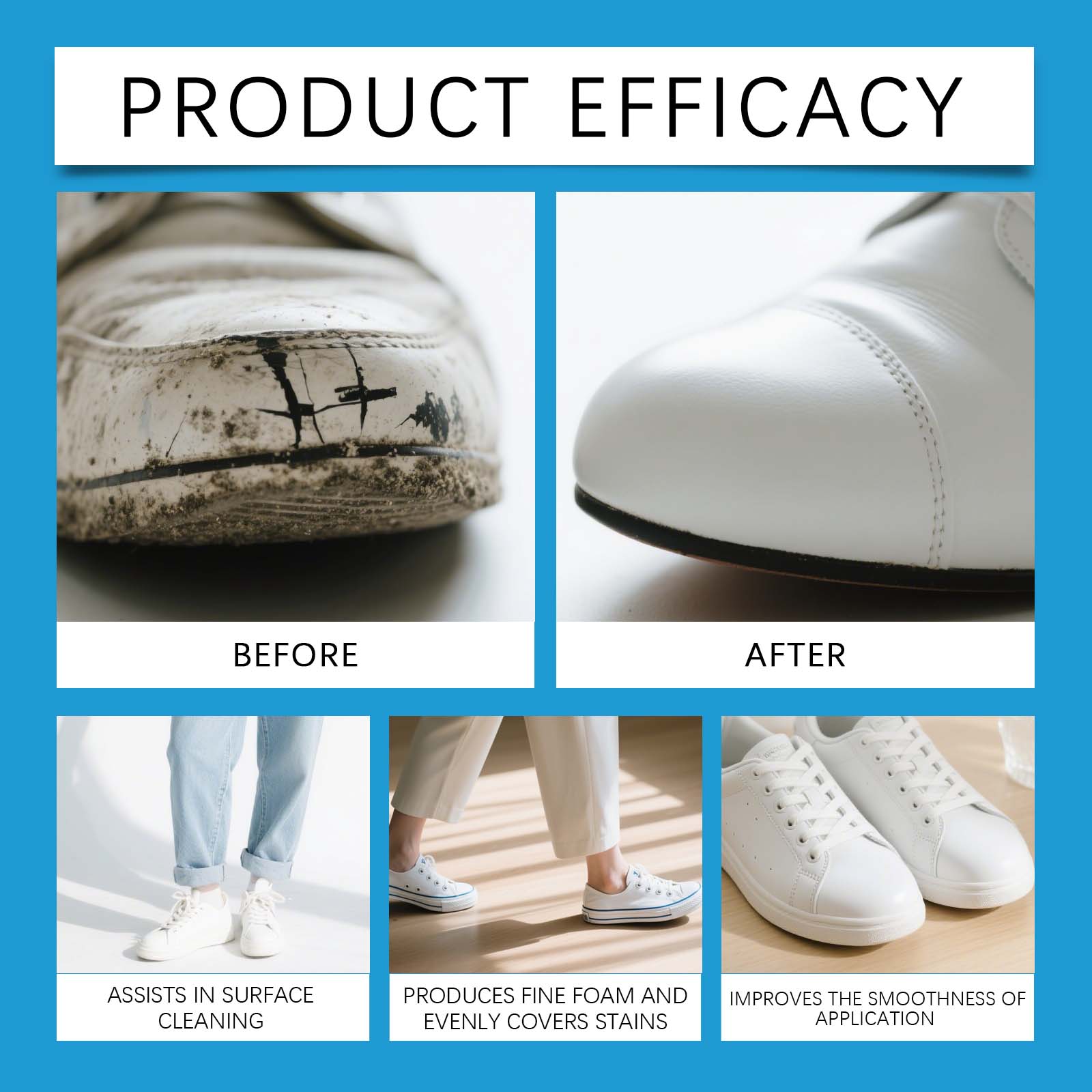 White Shoe Cleaner Cream Sneak - Sneaker Care Cleaner avis et prix