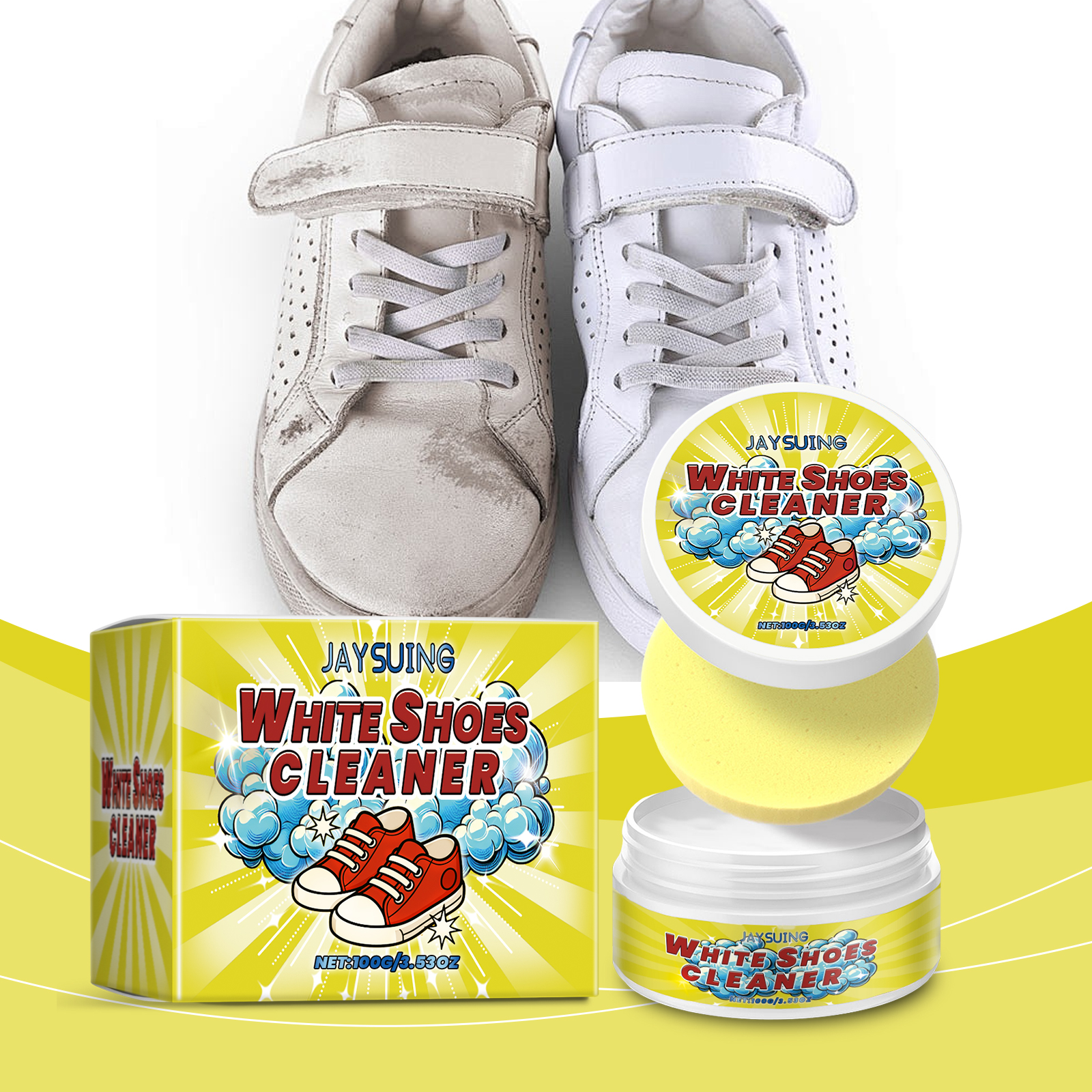 White Shoes Cleaning Cream Sta - Sneaker Care Clean avis et prix