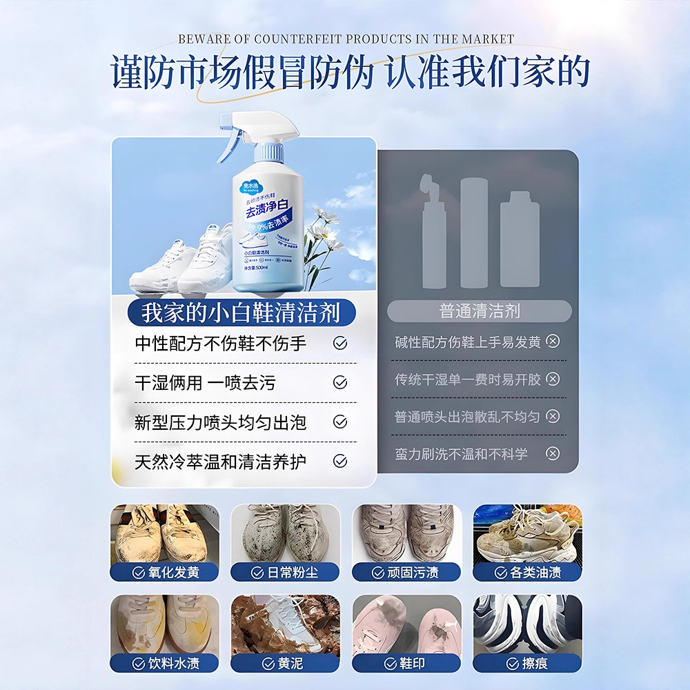 500ml white shoe cleaner no cl - Sneaker Care Cleaner avis et prix