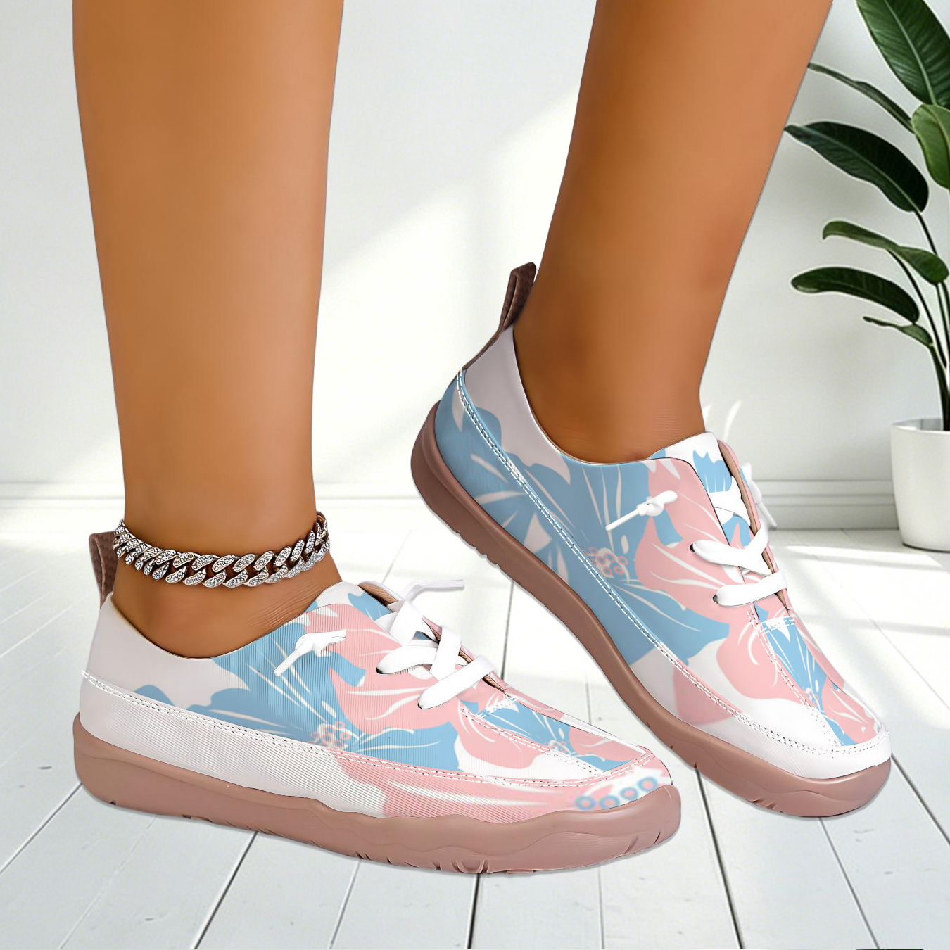 Women Floral Print Wide Toe Sn - Sneaker Care For Canvas Fabrics avis et prix